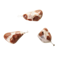 Garnet Grosular Matrix Troml pendant natural stone, 2,2 - 3 cm, 1 piece, stone of fire, love