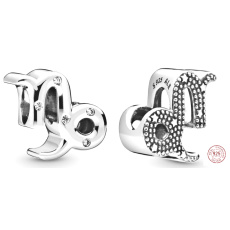 Charm Sterling silver 925 Zodiac sign Sparkling Capricorn, bead for bracelet