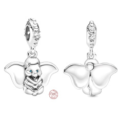 Charm Sterling Silver 925 Disney Elephant Dumbo, Fairy Tale Bracelet Pendant Charm Sterling Silver 925 Disney Elephant Dumbo, Fairy Tale Bracelet Pendant