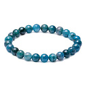 Apatit blue bracelet elastic natural stone, ball 8 mm / 16 - 17 cm, stone realization