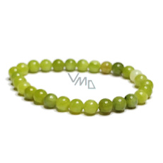 Jade Olive bracelet elastic natural stone, ball 6 mm / 16 - 17 cm Jade Olive bracelet elastic natural stone, ball 6 mm / 16 - 17 cm