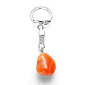 Carnelian keychain pendant natural stone approx. 10 cm 1 piece, , Teaching us here and now