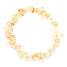 Citrine bracelet elastic chopped natural stone 19 cm, stone of abundance, success