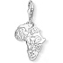 Charm Sterling silver 925 Africa, 5 continents in the form of rulers of the animal kingdom, lobster clasp pendant on travel bracelet