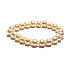 Pearl apricot elastic bracelet natural, bead 9 mm / 16 - 17 cm, symbol of femininity, brings admiration