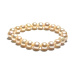 Pearl apricot elastic bracelet natural, bead 9 mm / 16 - 17 cm, symbol of femininity, brings admiration