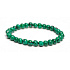 Malachite bracelet elastic, ball 6 mm / 16 - 17 cm, wishing stone