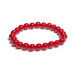 Coral red bracelet elastic natural stone, bead 8 mm / 16 - 17 cm
