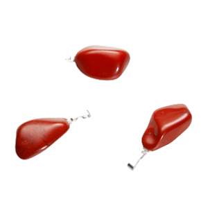 Jasper red Troml pendant natural stone M, approx. 2,5 cm, full care stone Jasper red Troml pendant natural stone M, approx. 2,5 cm, full care stone
