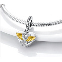 Sterling silver 925 Love Forever, heart, angel wings, infinity, 3in1 love bracelet pendant