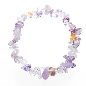 Ametrine bracelet elastic chopped natural stone 19 cm, energy amplifier