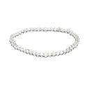 Crystal elastic bracelet faceted natural stone 3mm / 16 - 17cm, stone of stones
