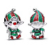 Charm Vánoční skřítek Elf - vánoční Santa Clausův pomocník, korálek na náramek vánoce