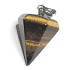 Tiger Eye Sideric Pendulum natural stone hand cut 3 cm, stone of the sun and earth, brings luck and wealth