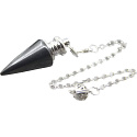 Hematite pendulum 3,5 cm + chain with ball 18 cm, healthy blood stone
