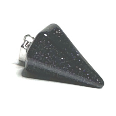 Goldstone blue Avanturine pendulum 2,2 cm, stone of ambition