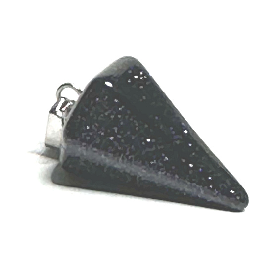 Goldstone blue Avanturine pendulum 2,2 cm, stone of ambition