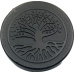 Shungit Engraved tree of life sticker for mobile phone EMFprotection, 5G protection, radiation protection 3 cm
