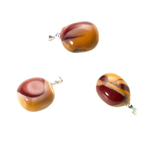 Mokait Troml pendant natural stone, 2,2 - 3 cm, 1 piece, motivational stone