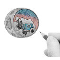 Charm Sterling silver 925 Snow-covered magic land, bead for bracelet Christmas