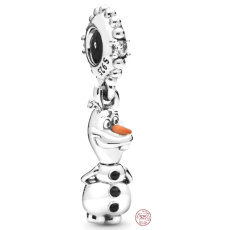 Charm Sterling silver 925 Disney Ice Kingdom, Olaf, movie bracelet pendant