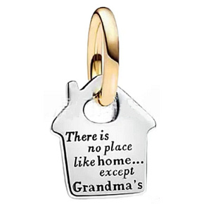 Charm Sterling silver 925 House - grandmother, bracelet pendant family