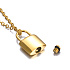 Commemorative urn pendant, Gold waterproof lock, Stainless steel 15 x 26 cm