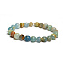 Calcite multi Argentine bracelet elastic natural stone, ball 8 mm / 16 - 17 cm, intuition stone