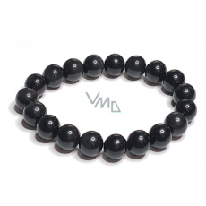Obsidian bracelet elastic natural stone, ball 10 mm / 16-17 cm, rescue stone Obsidian bracelet elastic natural stone, ball 10 mm / 16-17 cm, rescue stone