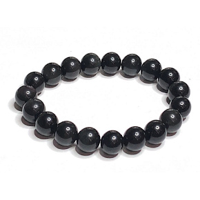 Obsidian bracelet elastic natural stone, ball 10 mm / 16-17 cm, rescue stone Obsidian bracelet elastic natural stone, ball 10 mm / 16-17 cm, rescue stone