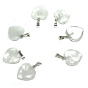 Crystal Heart pendant natural stone 15 mm, stone of stones
