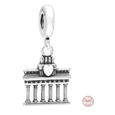 Sterling silver 925 Berlin, Brandenburg Gate, travel bracelet pendant