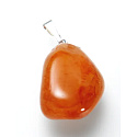 Carnelian Trommel pendant natural stone, 2,2 - 3 cm, 1 piece, , Teaching us here and now