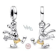 Charm Sterling silver 925 Disney 100. anniversary Oswald the rabbit, bracelet pendant Charm Sterling silver 925 Disney 100. anniversary Oswald the rabbit, bracelet pendant
