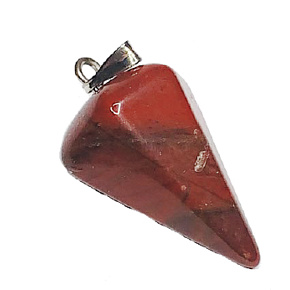 Jasper red Sideric pendulum natural stone 2,2 cm, full care stone