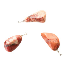 Jasper Brekcie Troml pendant natural stone, 2,2-3 cm, 1 piece, stone of positive energy