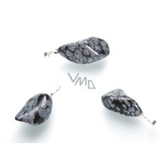 Obsidian flake Troml pendant natural stone, 2,2-3 cm, 1 piece, stone of salvation Obsidian flake Troml pendant natural stone, 2,2-3 cm, 1 piece, stone of salvation