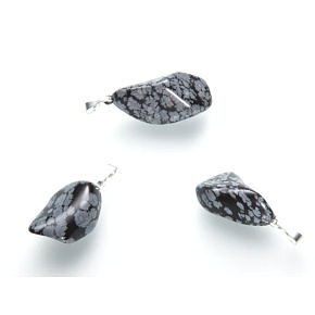 Obsidian flake Troml pendant natural stone, 2,2-3 cm, 1 piece, stone of salvation
