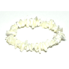 Pearl bracelet elastic chopped natural 19 cm, symbol of femininity