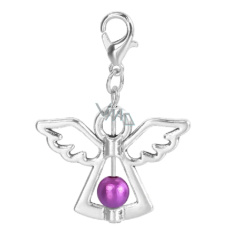 Guardian angel pendant with purple bead 29 x 37 mm 1 piece Guardian angel pendant with purple bead 29 x 37 mm 1 piece