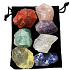 7 chakras set of raw natural stones, 20 - 30 mm