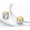 Sterling silver 925 Dog and cat, pet bead bracelet