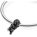 Charm Sterling silver 925 Marvel The Avengers, Black Panther, bead on bracelet movie