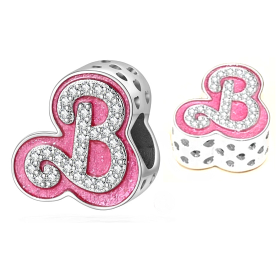 Charm Sterling silver 925 Barbie, bead on bracelet film