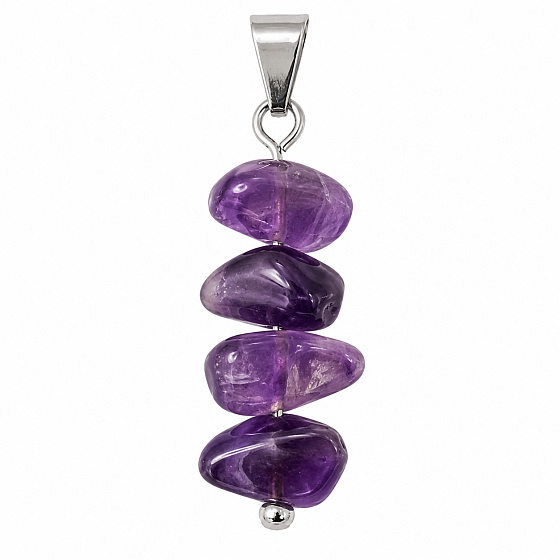 Amethyst – The Power of Minerals | Pendant made of natural mineral chips | 2.5 cm | Symbol of wisdom and inner peace