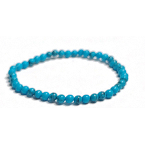 Tyrkenite blue bracelet elastic natural stone, bead 4 mm / 16-17 cm, stone of young people, looking for a life goal