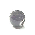 Amethyst blue pendant round natural stone 14 mm, hole 4,2 mm 1 piece, stone of kings and bishops