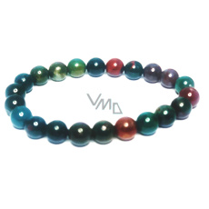 Heliotrope / Bloodstone bracelet elastic natural stone, ball 8 mm / 16 -17 cm, stone of courage