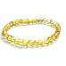 Amber Baltic golden shining, natural elastic bracelet, irregular nugget approx. 5 mm / 16 - 17 cm, solidified sunlight