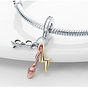 Sterling silver 925 Harry Potter - Glasses, Nimbus 2000 and lightning, 3in1 pendant bracelet